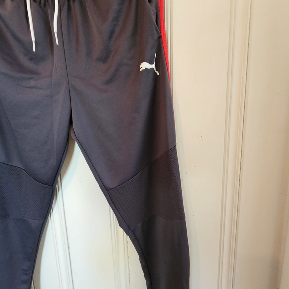 Used Medium Men's Gray & Red Puma Sweatpants - Picture 4 of 11